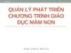 Bài giảng Quản lý phát triển chương trình giáo dục mầm non