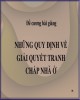 Bài giảng Những quy định về giải quyết tranh chấp nhà ở