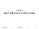 Bài giảng An ninh mạng - Chương 3: Mật mã khóa công khai