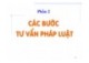 Bài giảng Một số vấn đề về tư vấn pháp luật - Các bước tư vấn pháp luật