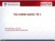 Bài giảng Tài chính quốc tế 1 – Bài 1: Hệ thống tiền tệ quốc tế