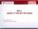 Bài giảng Ngân hàng thương mại 2: Bài 3 - ThS. Lê Phong Châu