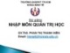 Bài giảng Nhập môn quản trị học: Chương 1 - ThS. Phan Thị Thanh Hiền
