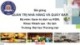 Bài giảng Quản trị nhà hàng và quầy bar - Chương 1: Khái quát về tổ chức hoạt động của bộ phận dịch vụ nhà hàng