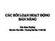 Bài giảng Các rối loạn hoạt động bản năng - ThS. Đoàn Thị Huệ