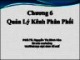 Bài giảng Quản trị kênh phân phối: Chương 6 - PGS. TS. Nguyễn Thị Minh Hòa