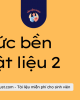 Câu hỏi trắc nghiệm môn Sức bền vật liệu 2